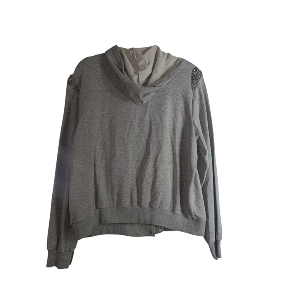 Gray Embellished Women's Jacket - Picture 7 of 8